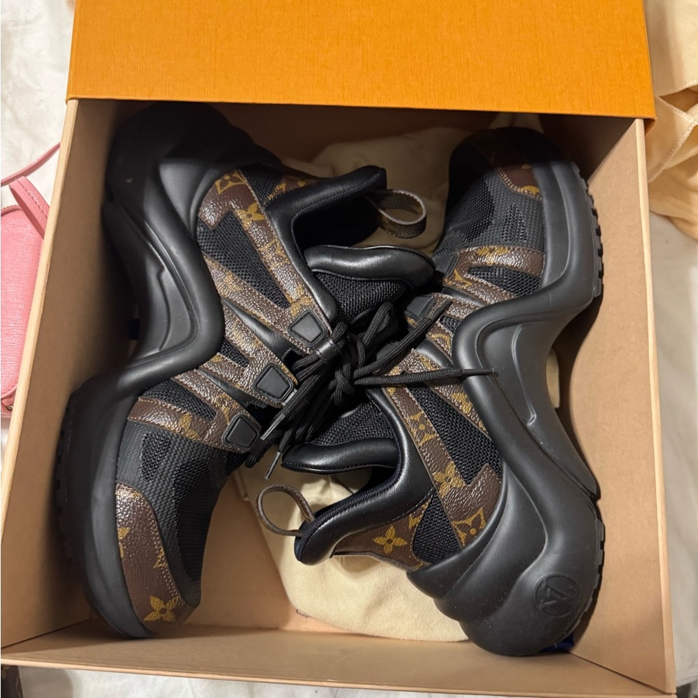 Louis Vuitton Black and Brown Sneakers